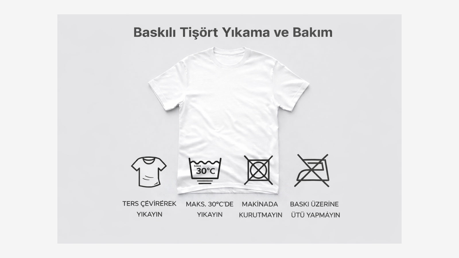 Baskılı Tişört Nasıl Yıkanır? Uzun Ömürlü Kullanım Rehberi