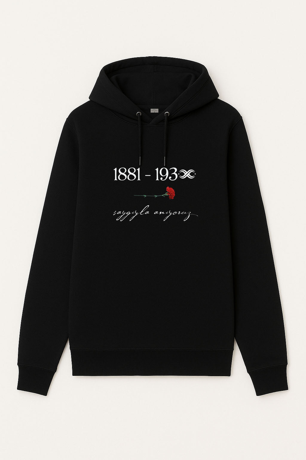 10 Kasım Mustafa Kemal Atatürk Baskılı Kapşonlu Sweatshirt