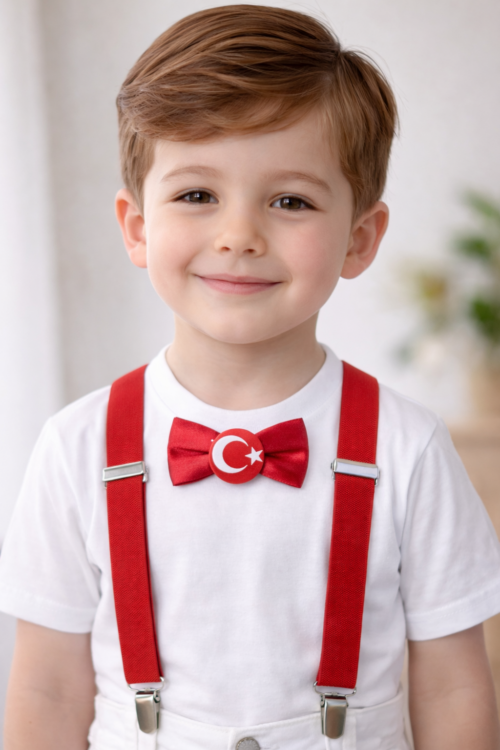 23 Nisan Türk Bayraklı Papyonlu Pantolon Askısı