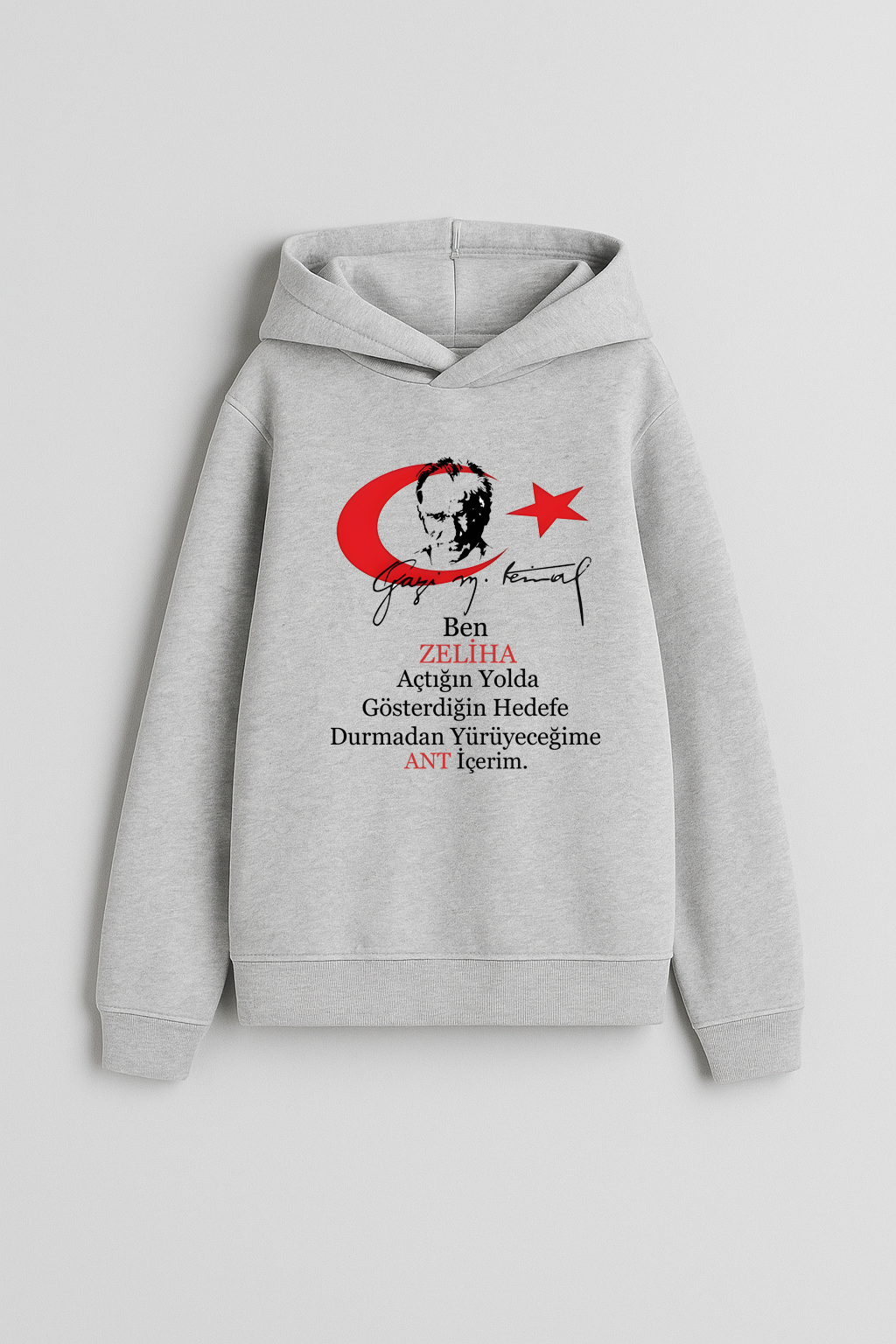 Mustafa Kemal Atatürk Baskılı Kişiselleştirilmiş Sweatshirt Özel Tasarım Sweatshirt
