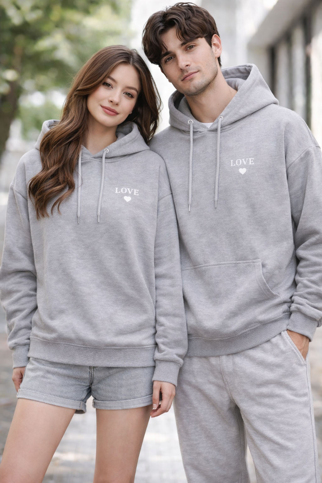 Sevgililer Günü Özel Baskılı Çift Sweat
