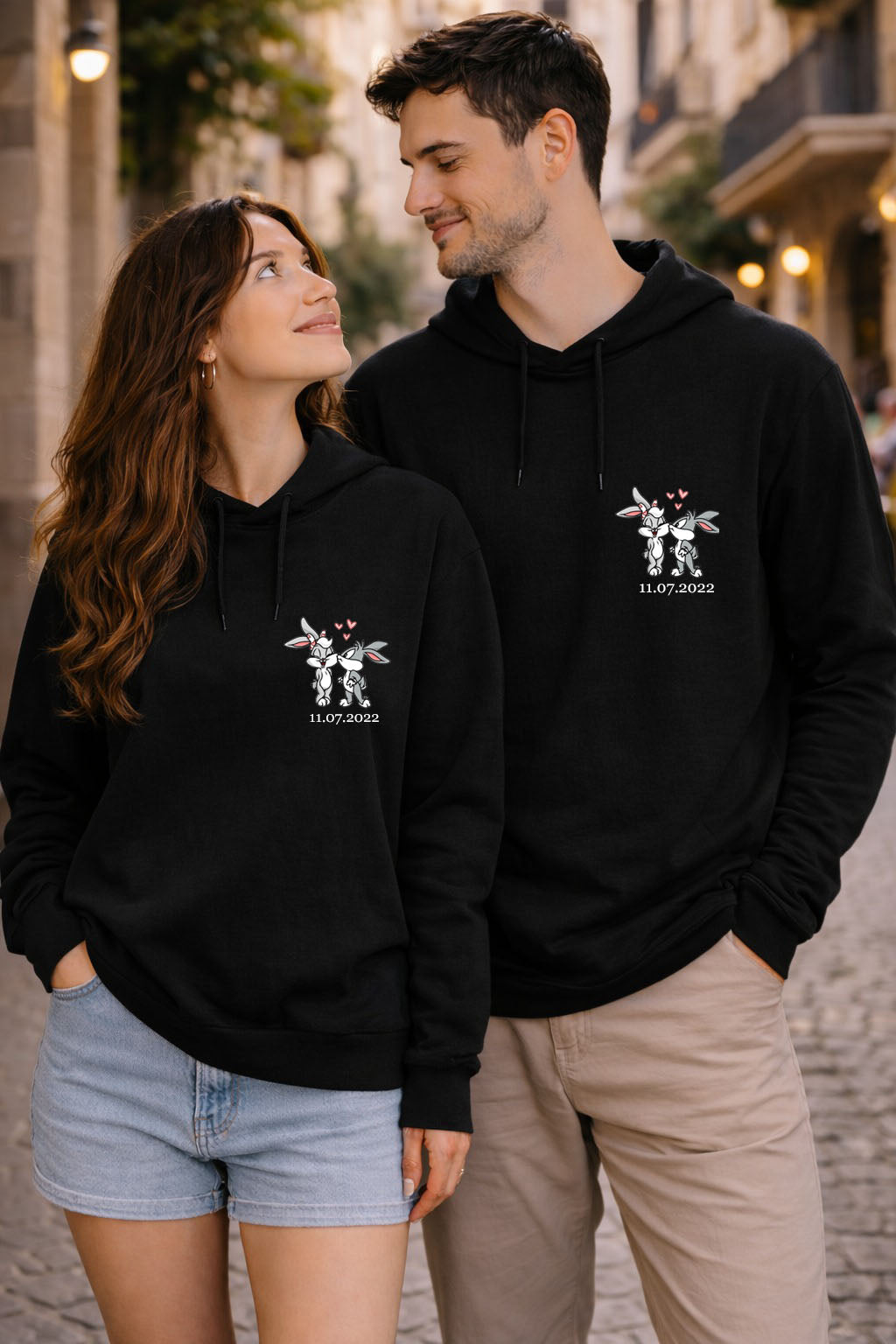 Sevgililer Günü Özel Baskılı Çift Sweat