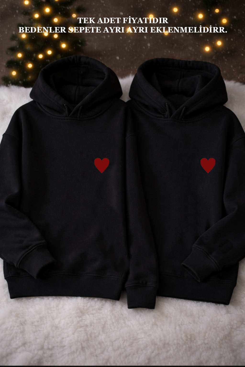 Sevgililer Günü Özel Baskılı Çift Sweat