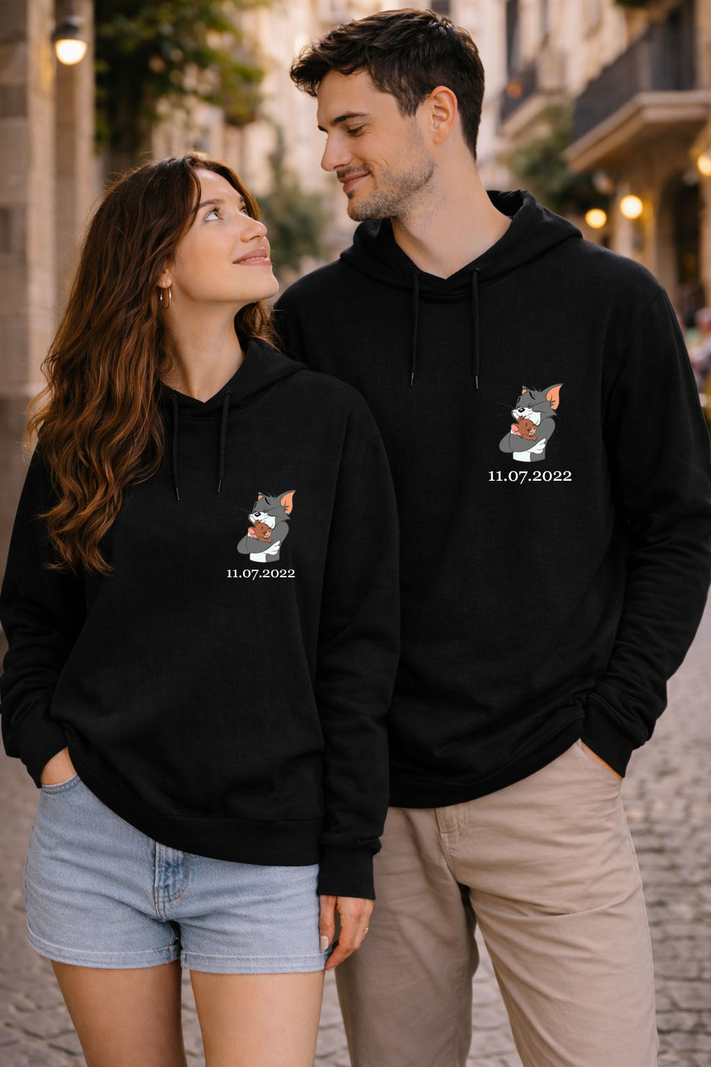 Sevgililer Günü Özel Baskılı Çift Sweat