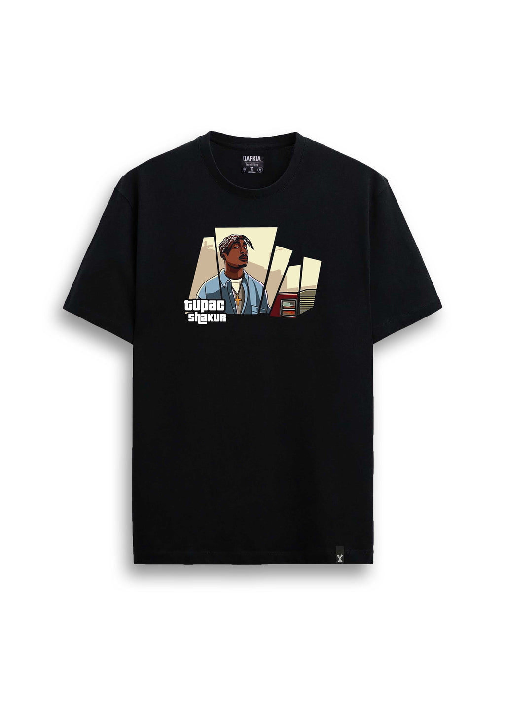 tupac baskılı regular tişört