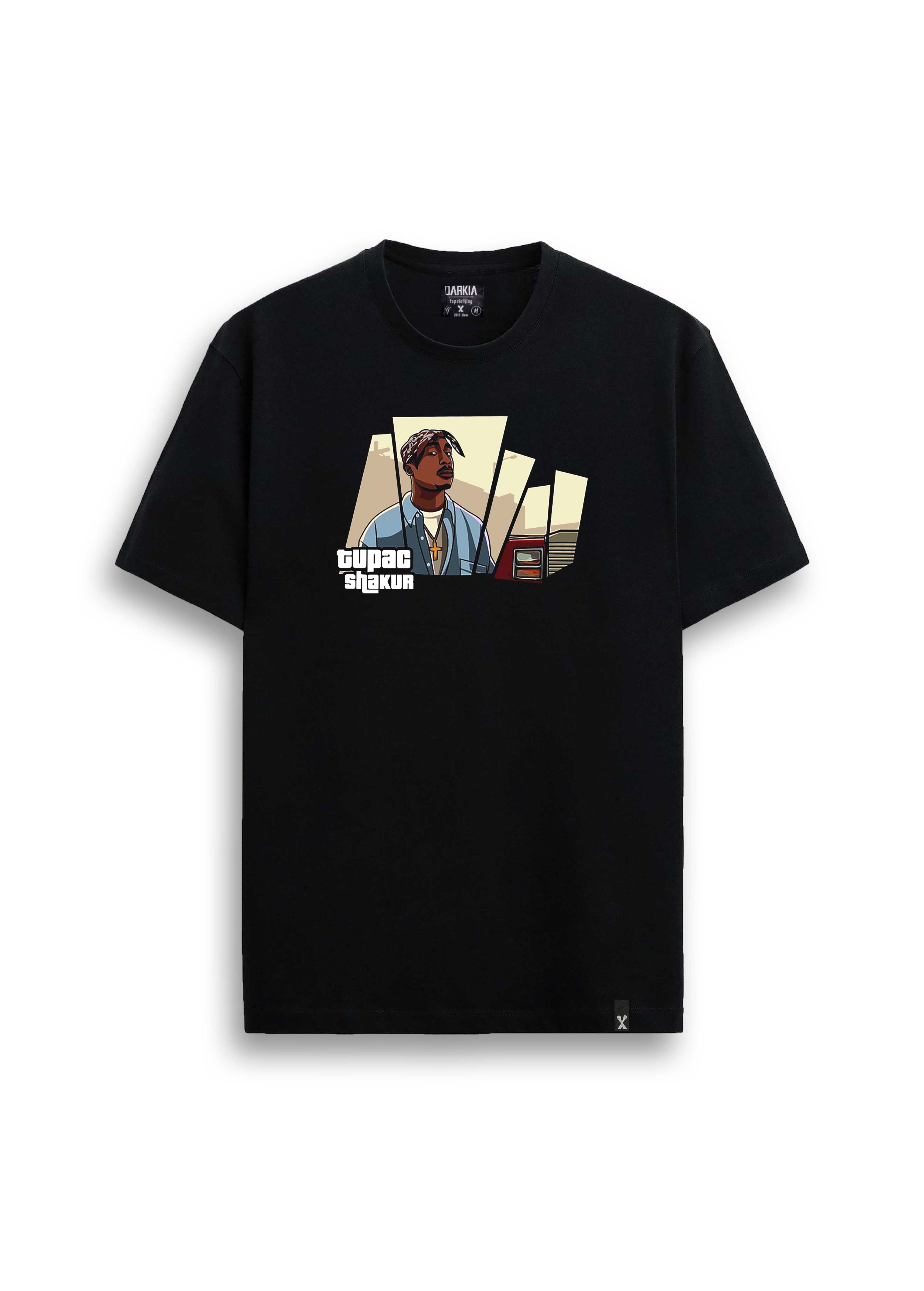 tupac baskılı regular tişört