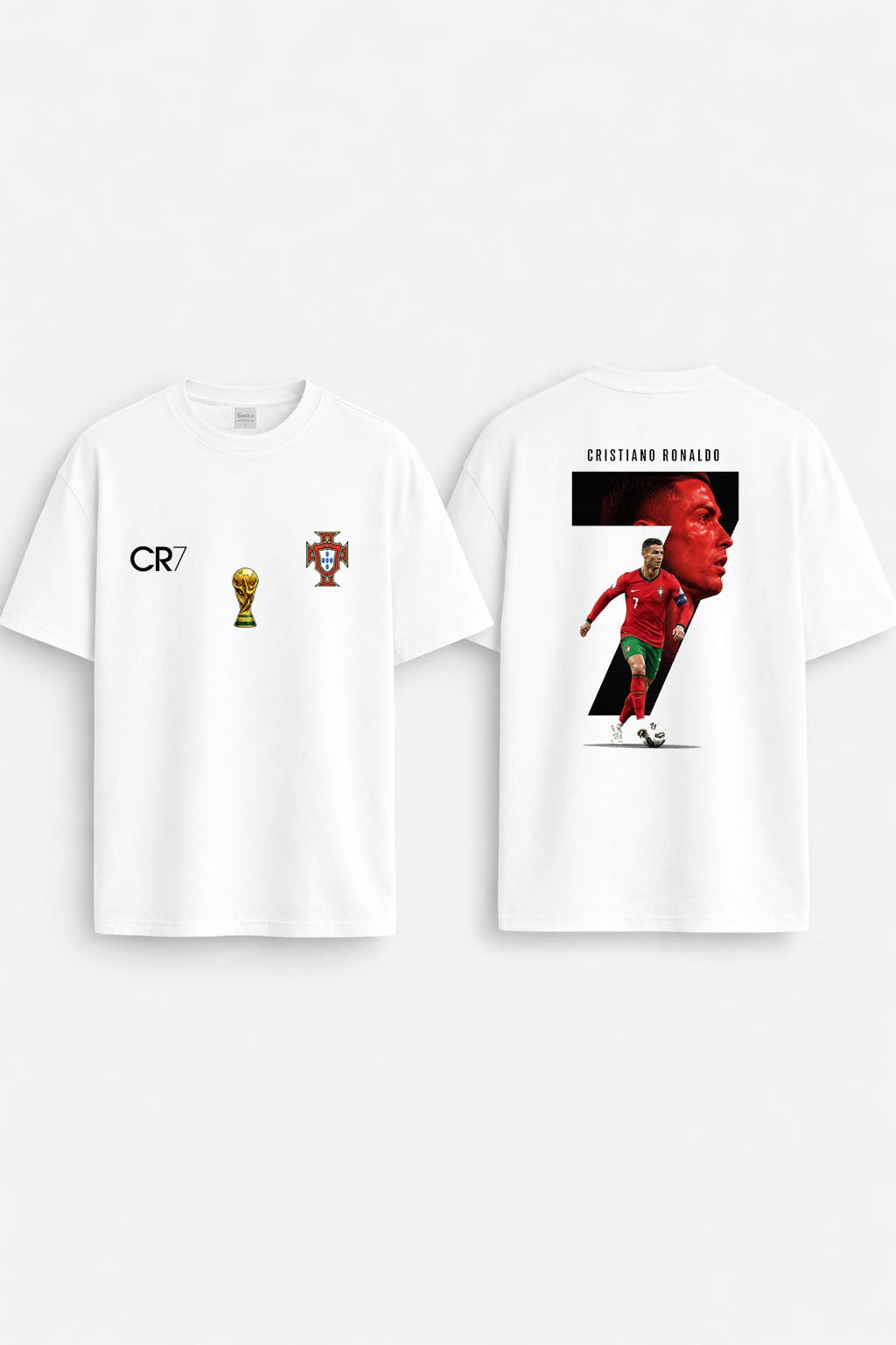 Portekiz Cristiano Ronaldo Baskılı Unicex Tişört