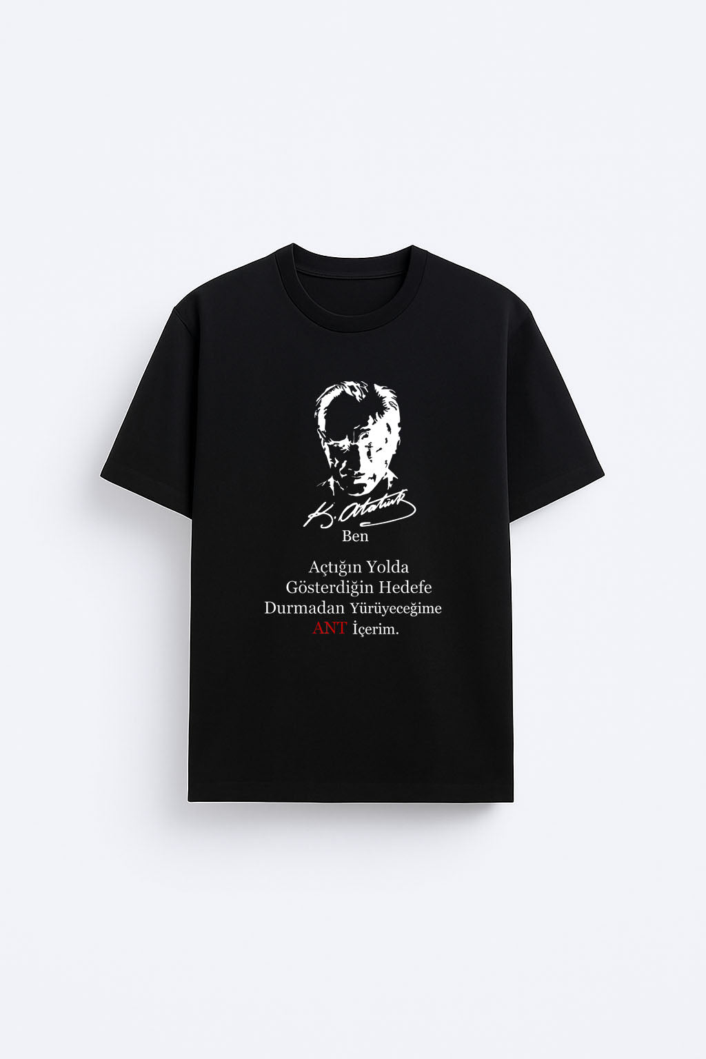 Mustafa Kemal Atatürk Baskılı Kişiselleştirilmiş Kısa Kollu Tişört Özel Tasarım T-shirt