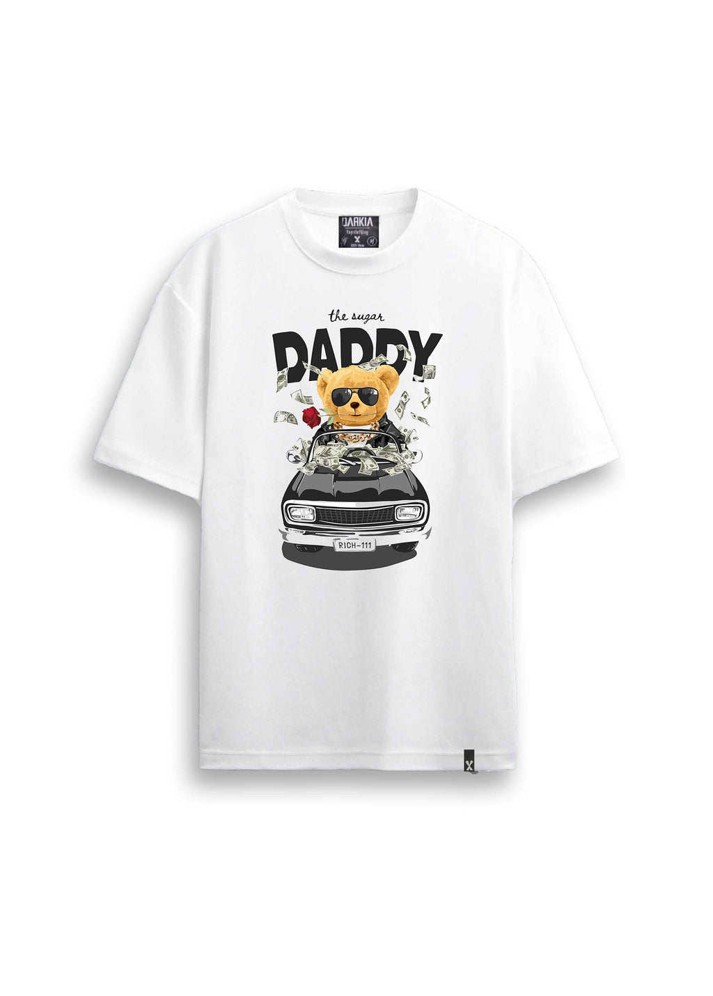 ayı tedy baskılı regular beyaz tişört