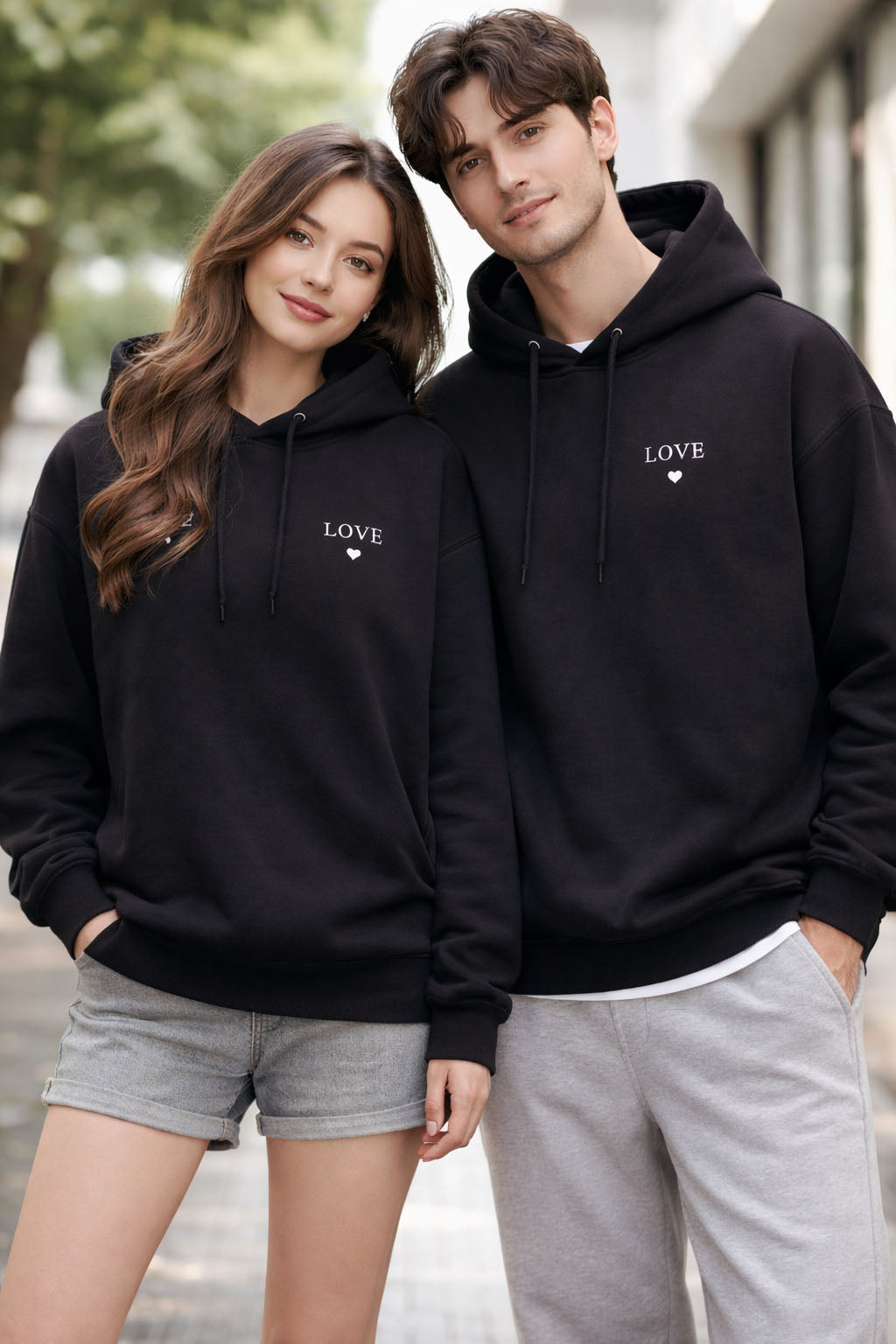 Sevgililer Günü Özel Baskılı Çift Sweat