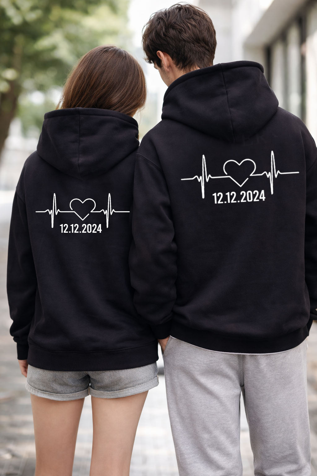 Sevgililer Günü Özel Baskılı Çift Sweat