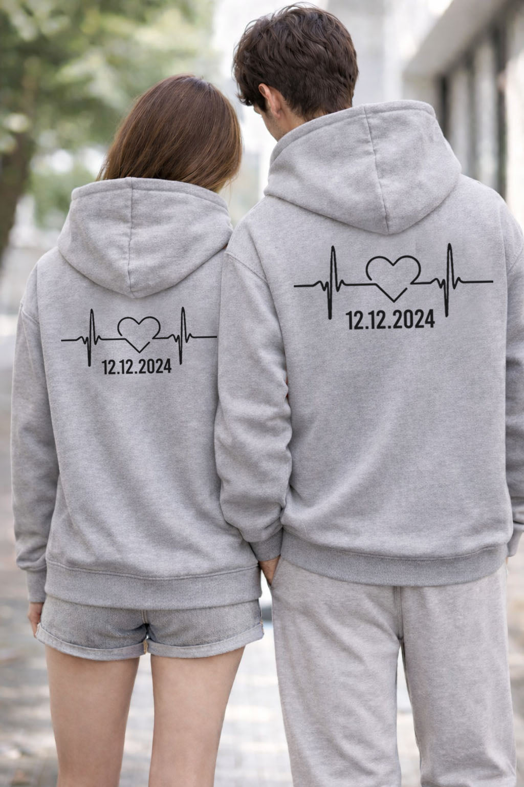 Sevgililer Günü Özel Baskılı Çift Sweat