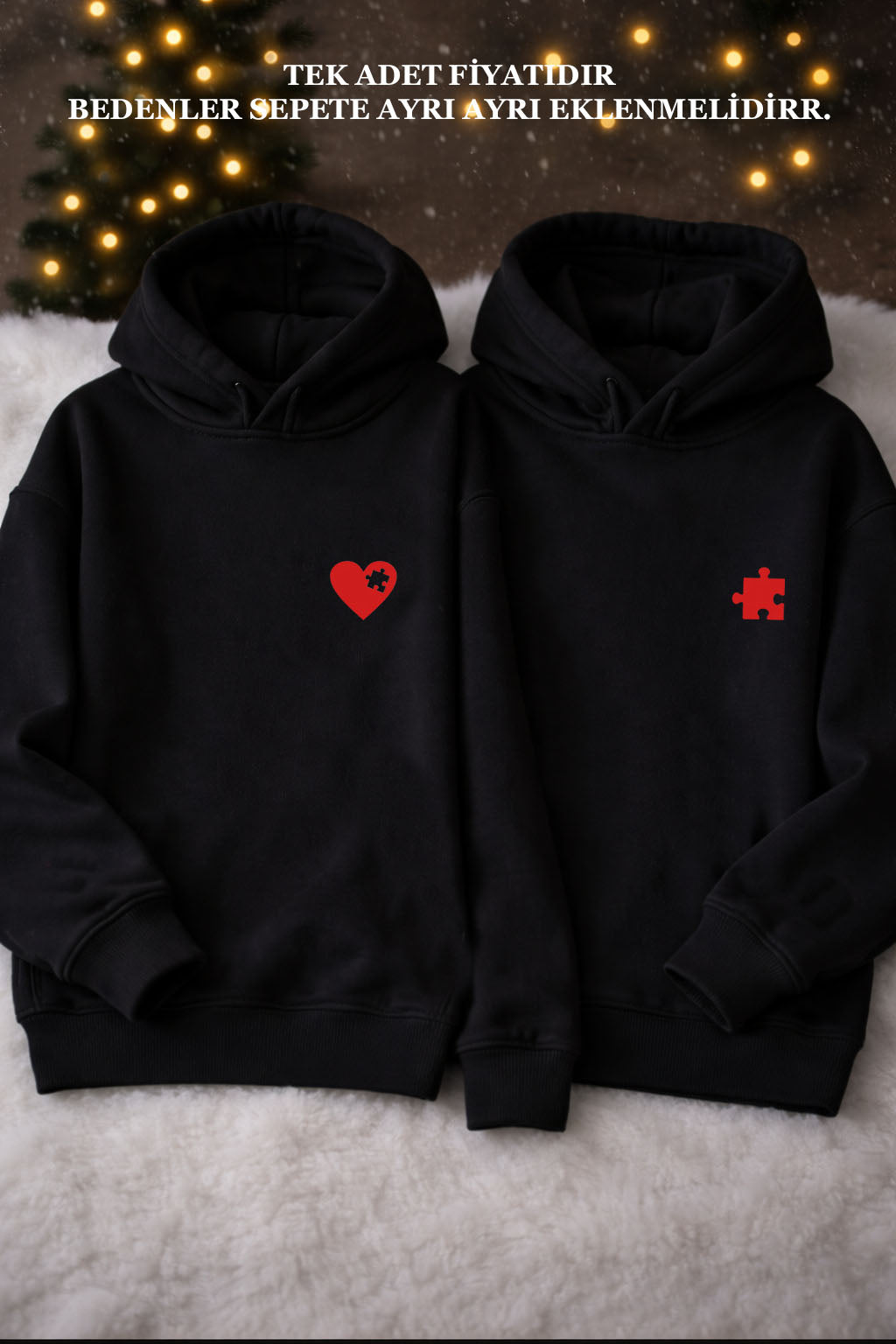 Sevgililer Günü Özel Baskılı Çift Sweat