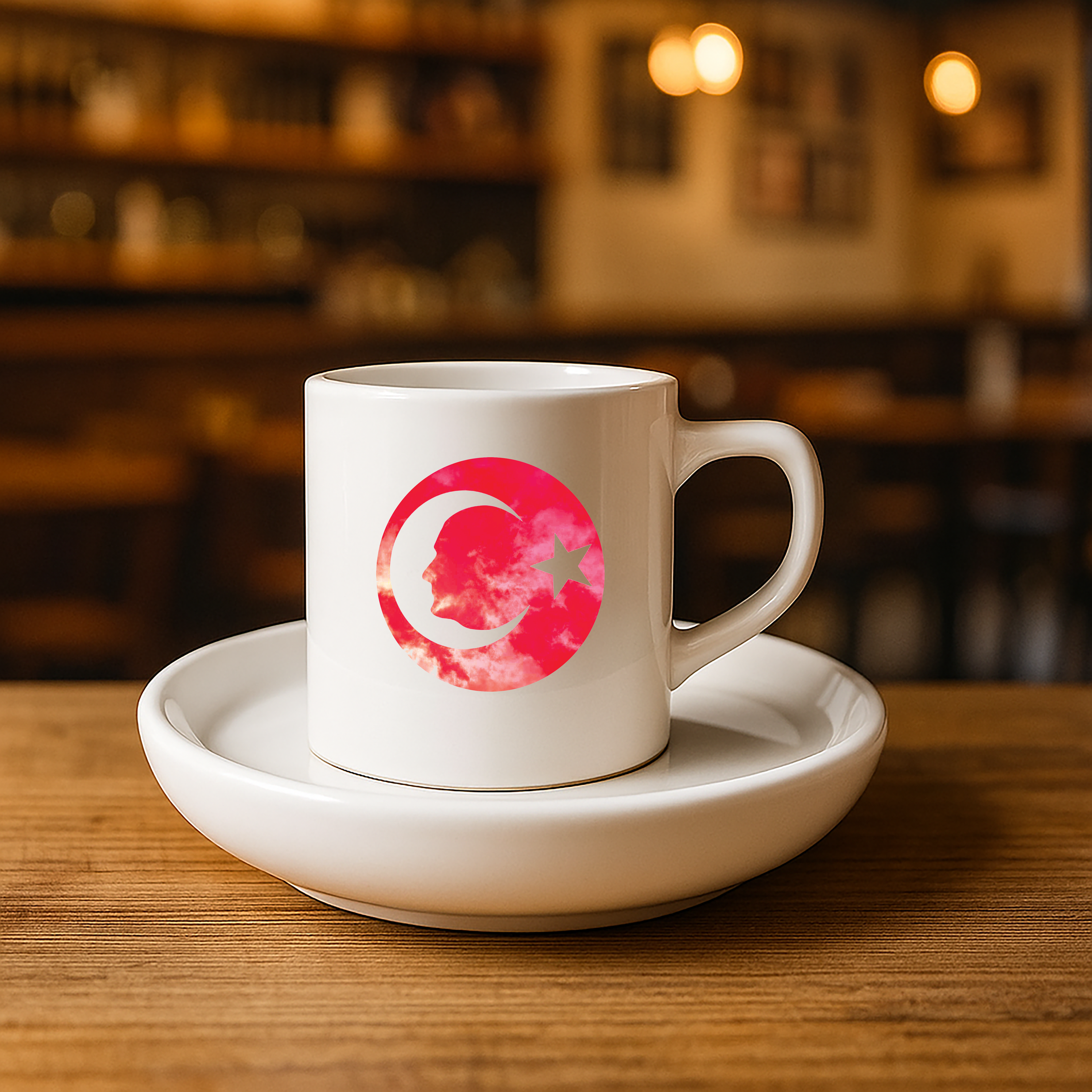 Türk Baskılı Türk Kahvesi Fincanı