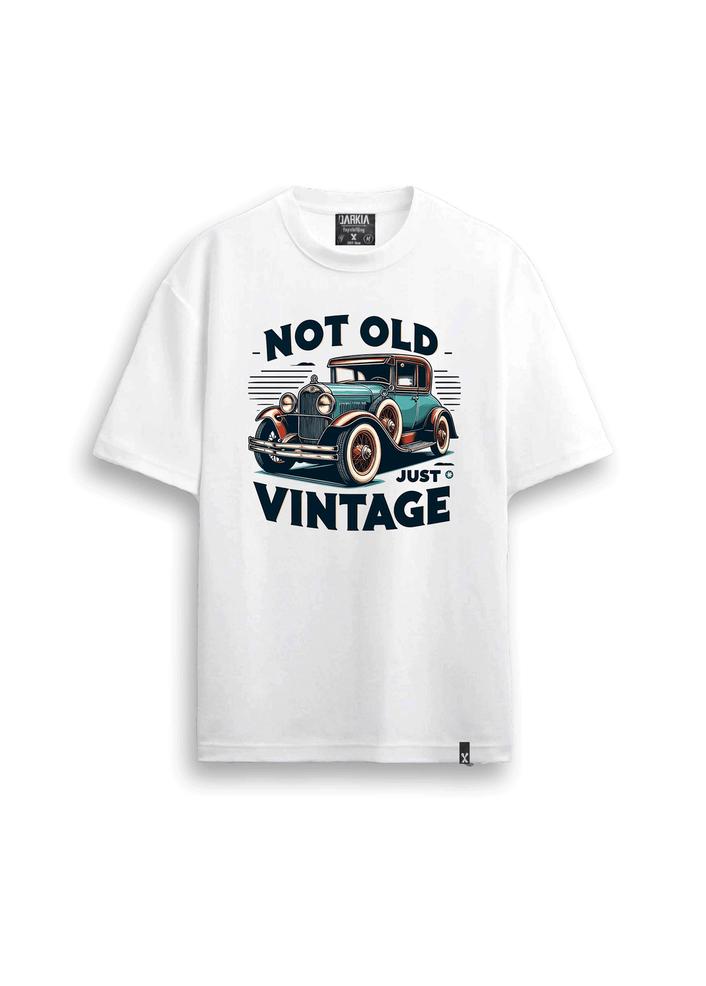 retro baskılı oversize tişört