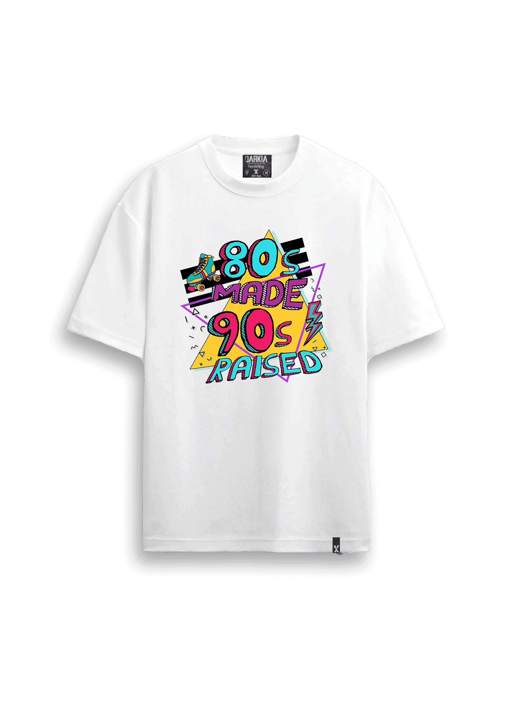 retro baskılı oversize tişört