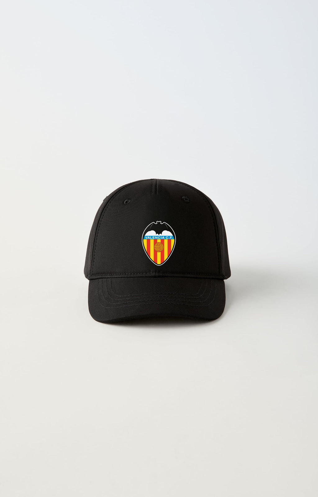Valencia Futbol Takımı Baskılı Baskılı Ayarlanabilir Siyah Şapka